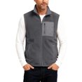 thumbnail image 5 of CharmCyan Men's Outdoor Fishing Vest, Lightweight Sleeveless Practical Workwear, With Added Fleece Suitable For Winter, Double-sided Wearable Gray 2XL, 5 of 7