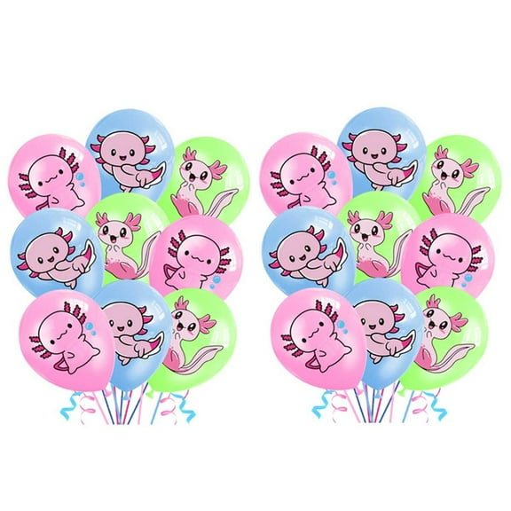 Axolotl Balloons Party Supplies Birthday Favors Decorations Decor Kit Latex