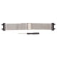 thumbnail image 1 of Correa de malla para reloj, correa de repuesto de reloj Compatible ajustable de acero inoxidable para T Rex 2, color plateado, 1 of 10