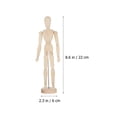 thumbnail image 3 of 2 Pcs Marionnette Articulée DIY Ornement Statue en Bois, 3 of 9