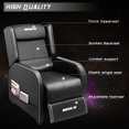 thumbnail image 3 of PUKAMI Gaming Sofa "Adults" PU Leather Adjustable Armrest Recliner with SIde Pockets, Gray, 3 of 7