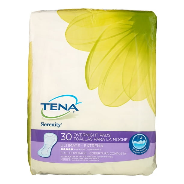 Tena Serenity Ultimate Overnight Pads 30 Ct - Walmart.com - Walmart.com