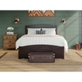 thumbnail image 5 of Warren, Solid Wood Platform Bed with Footboard and Twin XL Trundle, Queen, Espresso, 5 of 5
