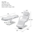 thumbnail image 5 of Advwin Electric Massage Table with LED Light & Foot Control, Adjustable Spa Bed for Tattoo, Waxing & Lash Extensions, Removable Headrest & Armrests, White, 5 of 11