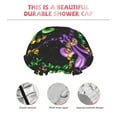 thumbnail image 5 of Disketp Mardi Gras6 Shower Caps,Reusable Shower Cap For Women, Double Layer Waterproof Hair Cap, Large Size For All Hair Lengths,For Girls Spa Home Salon Use, 5 of 9