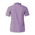 thumbnail image 5 of TKLPEHG Short Sleeve Tops for Women V Neck Ruffles Elegant Shirts Short Sleeve T Shirts Summer Lightweight Solid Color Casual Going Out Tops Loose Blouse(Purple,XXXL), 5 of 6