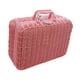 thumbnail image 3 of Maleta tejida, estuche de maquillaje, organizador de cosméticos, cesta de picnic rústica portátil para Rosa M, 3 of 9