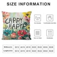 thumbnail image 5 of SHANXI  Choose Happy Color Flower Pillow Cover Be Happy Colorful Floral Throw Pillow Case Funny Saying Best Wishes Pillowcase Elegant Optimism Home Decor Sofa Pillow Cases Great Gift 12x12in, 5 of 5