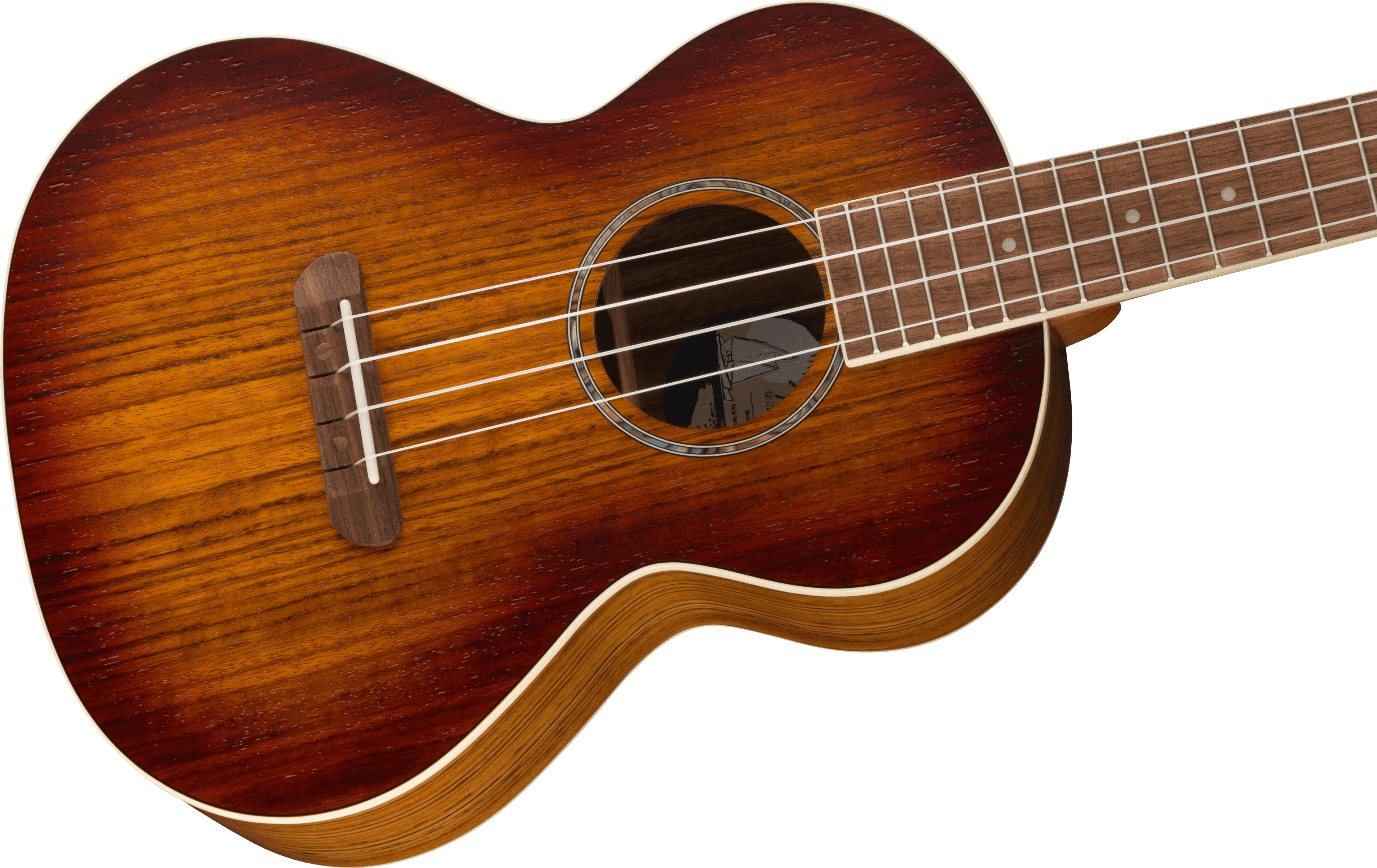 Fender Rincon Ovangkol Acoustic-Electric Tenor Ukulele, Aged Cognac Burst