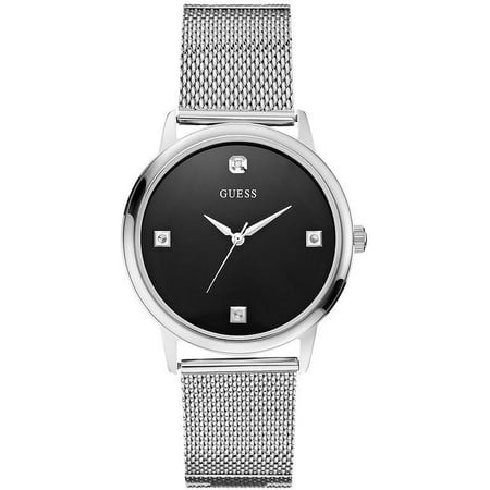 GUESS Diamond Accent Stainless Steel Mesh Mens Watch U0280G1