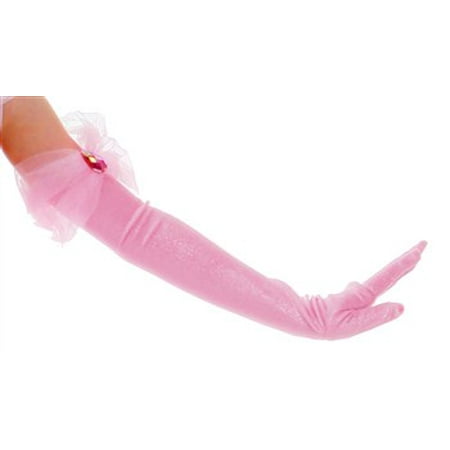 Pink Princess Gloves Child Halloween Costume Accessory