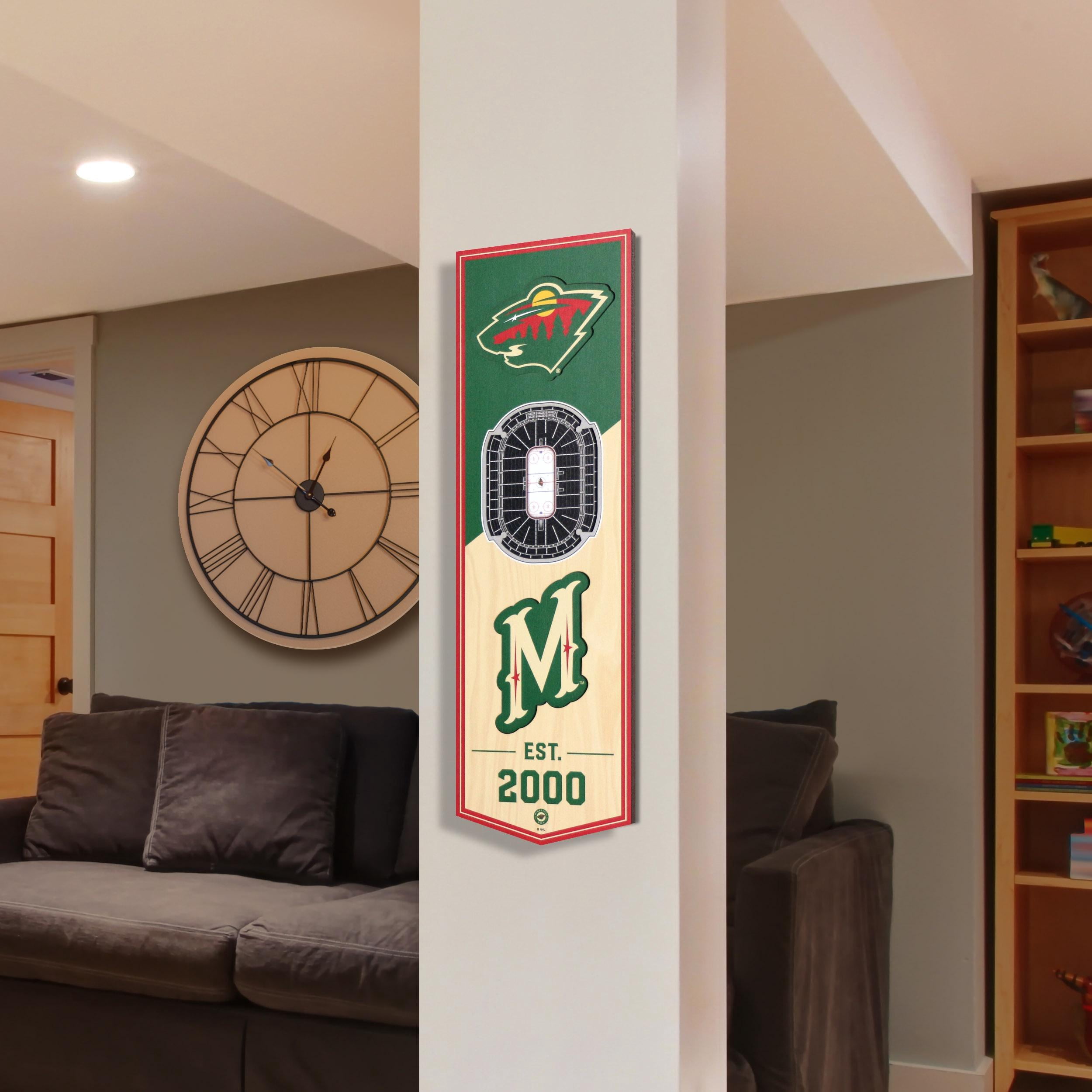 YouTheFan NHL Minnesota Wild 3D STADIUM BANNER 6X19
