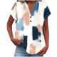 thumbnail image 1 of Vestidos Casuales Para Mujer, Blusas De Mujer De Moda Camiseta informal de manga corta con cuello en V y botones para mujer, 1 of 5