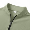 thumbnail image 4 of Rvwovn Men's Quarter-Zip Sweater, Short Sleeve Waffle Textured Knit Lightweight for Casual & Golf Wear, 4 of 5