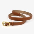 thumbnail image 1 of RV Cinturón vaquero para mujer, cinturón con hebilla dorada para mujer, ancho 2,4 cm, cinturón vaquero casual para mujer (Beige) brillar Electrónica, 1 of 5