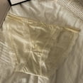 Seamless No Show Panties Custom Letter Logo Low Waist Striped Tangas No