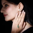 thumbnail image 4 of Rosec Jewels Natural Emerald Diamond Jewelry Set for Women - AAA Quality - Cocktail Jewelry Set - Ready to Gift, 14K Yellow Gold, 4 of 8