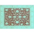 thumbnail image 1 of Ahgly Company Indoor Rectangle Oriental Light Blue Traditional Area Rugs, 5' x 7', 1 of 4
