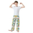 thumbnail image 2 of FORMRS Boys Pajama Pants with Pockets Size 6-8Y Kids Lounge Sleep Bottoms, Daisy Mosaic, 2 of 8
