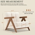 thumbnail image 4 of Modern Accent Chair for Living Room Bedroom,Comfy Chenille Reading Chair with Wood Frame,Upholstered Lounge Armchair with Thick High-Elastic Sponge for Apartment & Waiting Room,White, 4 of 10