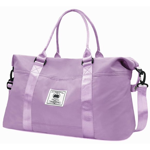 Bolsa de viaje Woogwin, impermeable, deportiva, para gimnasio, color morado