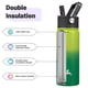 thumbnail image 4 of Konokyo Botella de agua aislada Botellas de agua de acero inoxidable de 18 oz con 3 tapas Botella de agua deportiva, Bamboo Grove, 4 of 5