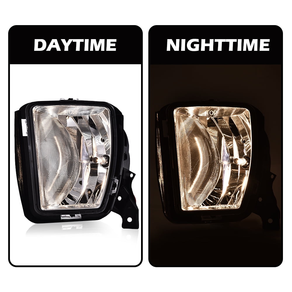 PIT66 Fog Light Fit for 13-18 Dodge Ram 1500 Pickup/2019 Dodge Ram 1500 Classic Fog Lamp Assembly Driver & Passenger Side Left/Right