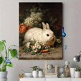 thumbnail image 4 of UXIEQU White Rabbit Flowers Canvas Wall Art 15.75x11.81 Inches, 4 of 8