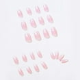 thumbnail image 3 of FloreceBien BABALAL 24 piezas de uñas postizas de ataúd mediano, uñas postizas de llama blanca y rosa, uñas postizas brillantes de bailarina para mujeres y niñas, 3 of 6