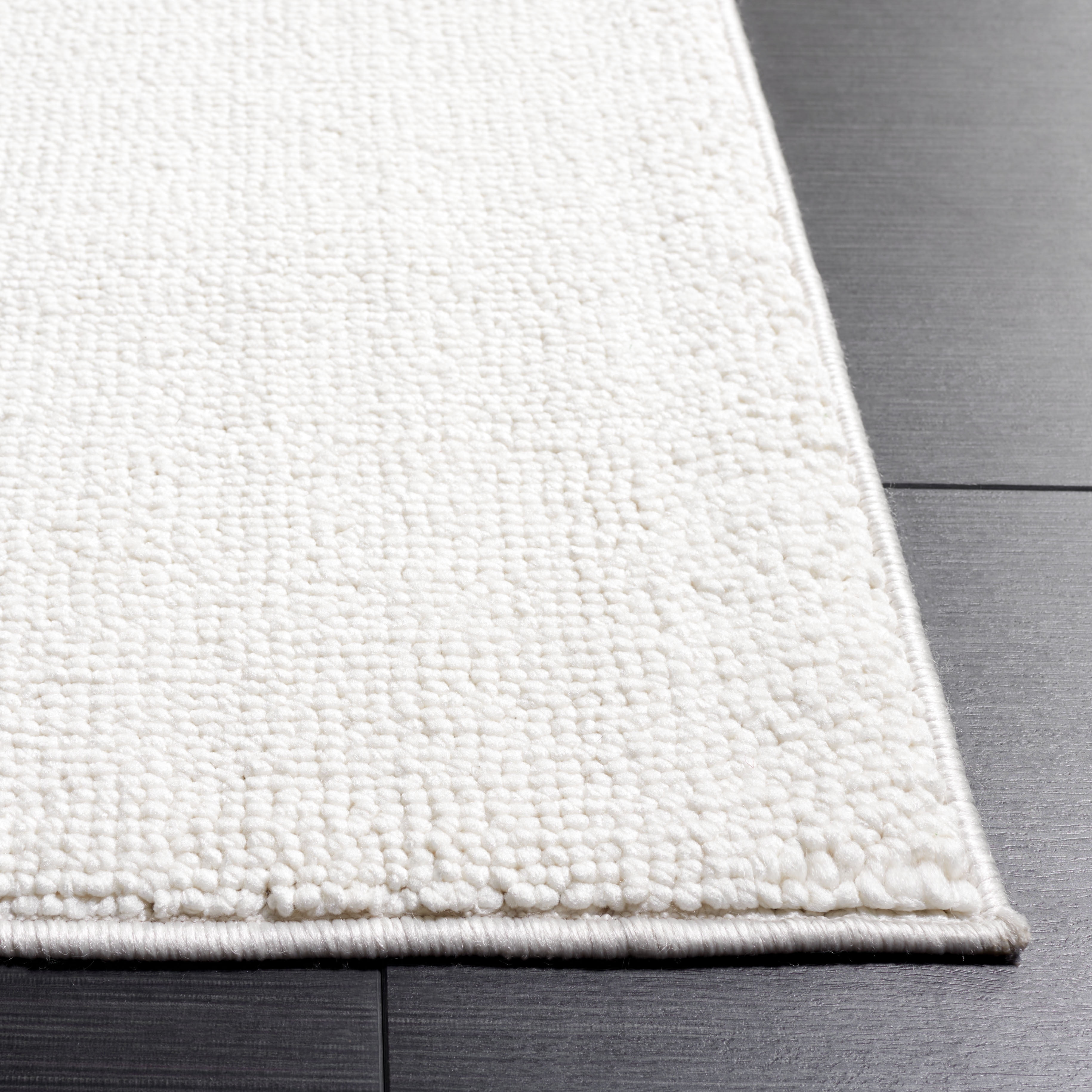 Safavieh River Randa Solid Polyester Area Rug, Ivory, 3' x 5'