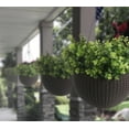 thumbnail image 7 of Algreen Modena Wicker Self-Watering Hanging Basket Planter, Mocha, 2-Pack, 7 of 7