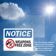 thumbnail image 6 of (2 Pack) Weapon Free Zone OSHA Notice Sign 5 Inch X 3.5 Inch Vinyl Label Decal Sticker Weather Resistant, UV Protected for Workplace, Business, and Construction Site, Made in the USA, 6 of 7