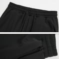 thumbnail image 5 of Iugvhana Men's Straight Pants Casual Loose Fit Elastic Waist Sports Pants Lightweight Athletic Drawstring Outdoor Hiking Pants with Pocket Black L, 5 of 7