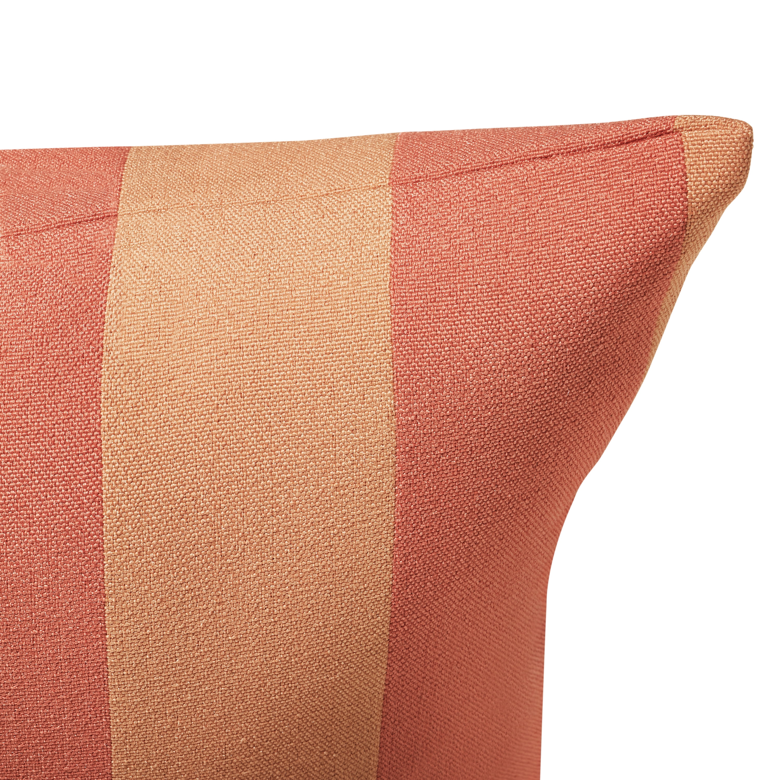 Beautiful 18" x 18" Decorative Outdoor Pillow by Drew Barrymore, Coral Stripe