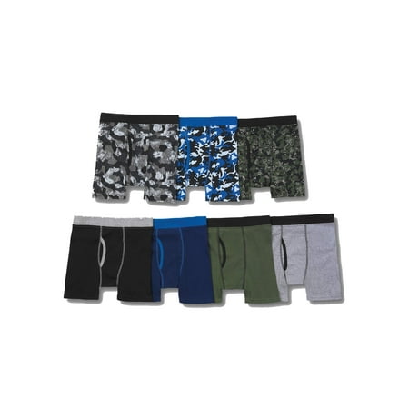 Hanes Boys Underwear, 7 Pack Tagless Boxer Briefs (Little Boys & Big