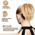 thumbnail image 2 of Vogacara Impresionantes accesorios para el cabello suaves y naturales para extensiones de moño de cola de caballo completamente cortas Cuidado del cabello Q20-18H613, 2 of 6