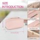 thumbnail image 2 of Travel (Pink)Makeup Bag, Travel Large Capacity Cosmetic Bag, with Handle and Divider, Waterproof PU for Women Toiletry Storage Bag Leather Multifunct, 2 of 5