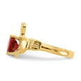 thumbnail image 4 of 14K Yellow Gold Ring Band Themed (07) July Synthetic Birthstone, Size 8, 4 of 5