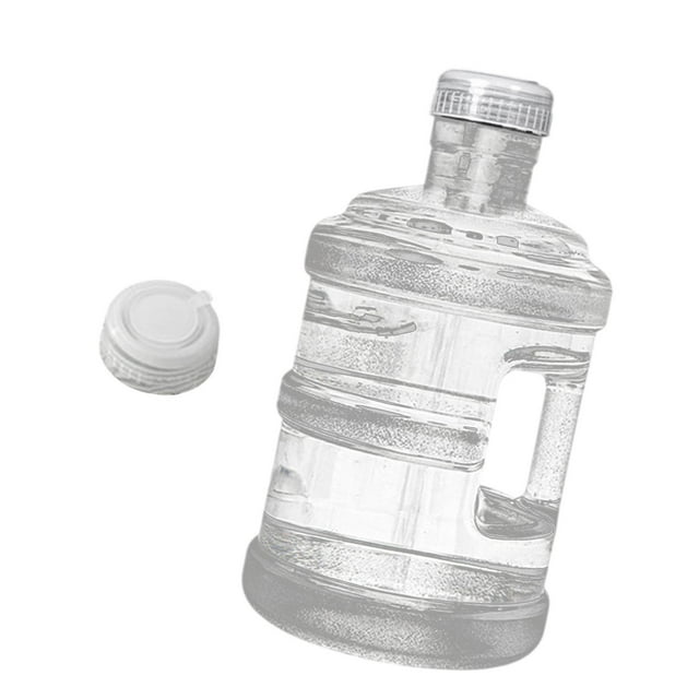 Botella de dispensador de agua multifunción transparente de contenedores de agua, con tapa y mango para picnic de emergencia al aire 5L