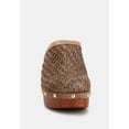 thumbnail image 3 of Jeydena Raffia Platform Clogs In Brown, 3 of 9