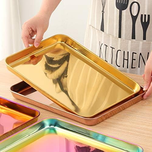 Stainless Steel Baking Sheets: Nonstick Rectangular Cake Pan for Oven Cooking
