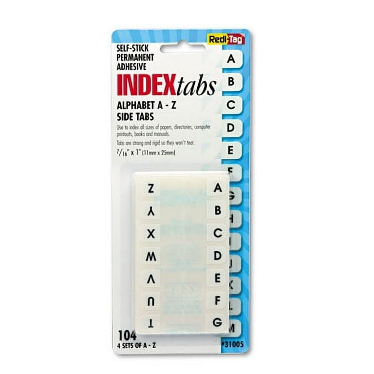 Legal Index Tabs, Preprinted Alpha: A to Z, 1/12-Cut, White, 0.44 Legal Index Tabs, Preprinted Alpha: A to Z, 1/12-Cut, White, 0.44