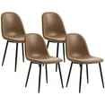 thumbnail image 1 of HOMCOM Retro Dining Chairs Set of 4 with PU Leather Upholstery, Steel Frame, 1 of 10