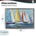 thumbnail image 4 of Stupell Industries Eclectic Colorful Sails Coastal Scene Gray Floating Frame Canvas Art, 31 x 21, by Lorenzo Collective, 4 of 8