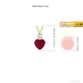 thumbnail image 3 of ANGARA Natural Heart-Shaped Ruby Rabbit Ear Bale Pendant in 14K Yellow Gold for Women (Size-5mm) | July Birthstone, Birthday, Anniversary, Jewelry Gift for Women | Natural Ruby Necklace, 3 of 8