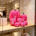 thumbnail image 6 of 7Pcs Simulation Pumpkin Ornament, Lifelike Hot Pink Pumpkin Model with Pink Ribbon, Funny Desktop Ornament for Fall Harvest Halloween Thanksgiving Decor, 6 of 6