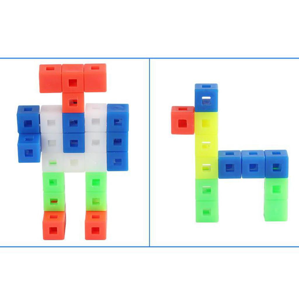 Interlocking Math Link Dice Blocks Early Learning Toys Classroom 