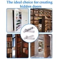 thumbnail image 4 of Mengshi Heavy Duty Invisible Pivot Hinge 304 Stainless Steel Hidden Door Hinges for 360°Rotating Secret Doors & Bookshelf Doors (Silver), 4 of 7