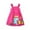 WB231215D61, variant on HILEELANG Toddler Girls Short Sleeve Purple Dresses Easter Summer Cotton Casual Cartoon Animal Fox Pattern Swing Twirly Sundress 2T