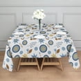 thumbnail image 3 of Pioneer Flower Floral Print Pattern Square Tablecloth, Waterproof Wipeable Spillproof Washable Table Cover for Home Kitchen Party Decor, 60"x60", 3 of 6